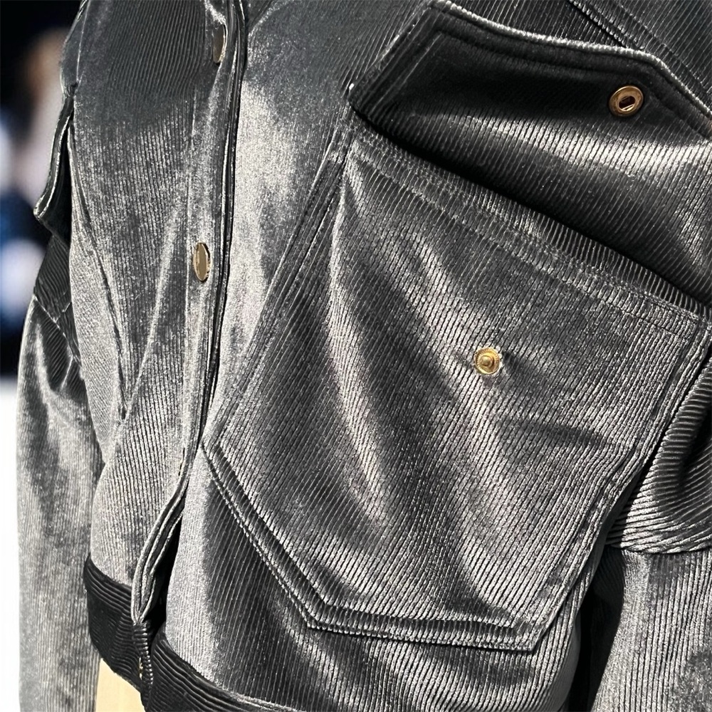 Prettylittlething Silver Cropped Jacket - image 5